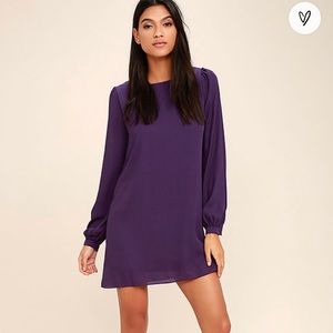 LULUS Status Update Purple Shift Dress